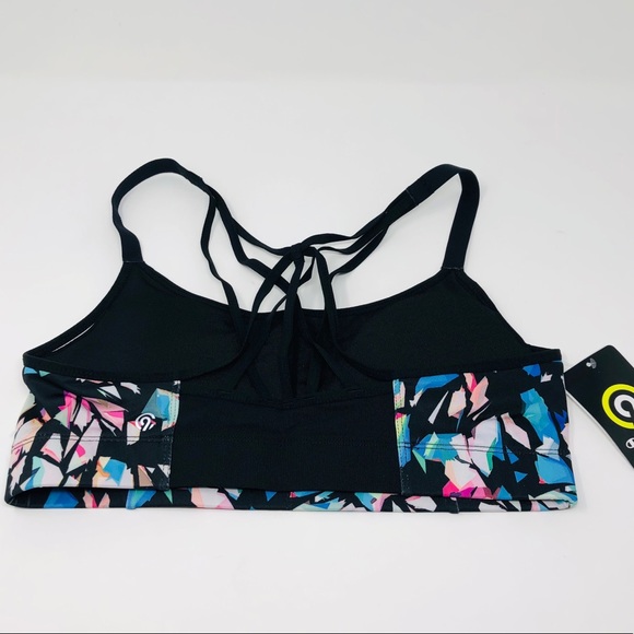 NWT Champion Strappy Back Geo Print Sports Bra LRG - Picture 6 of 8